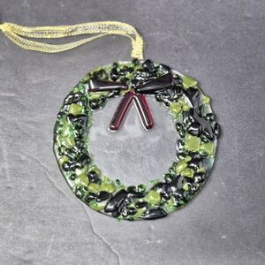 Fused Glass Wreath Ornament